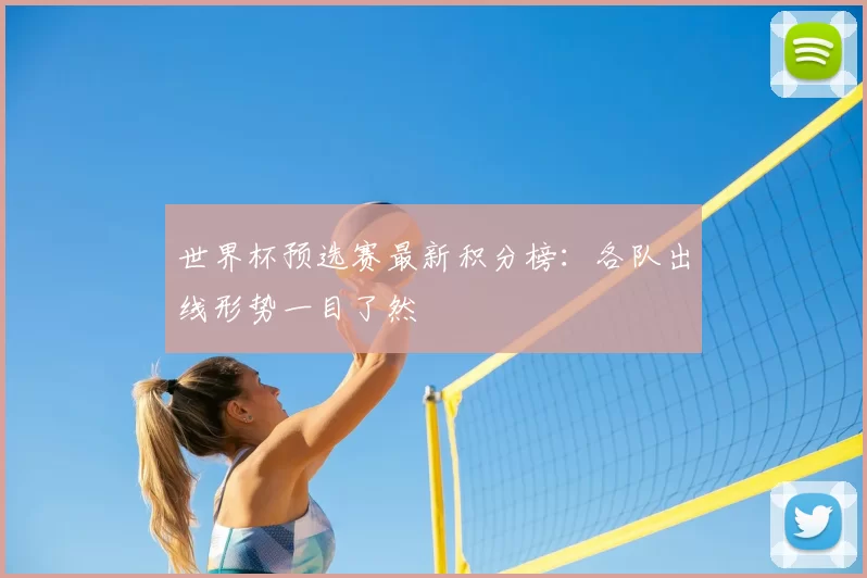 世界杯预选赛最新积分榜:各队出线形势一目了然